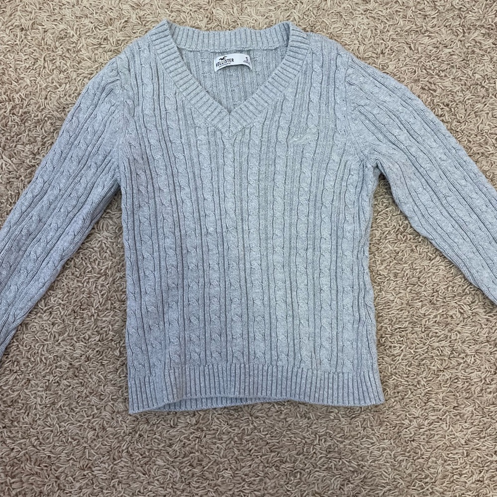 Hollister Grey Knit Sweater